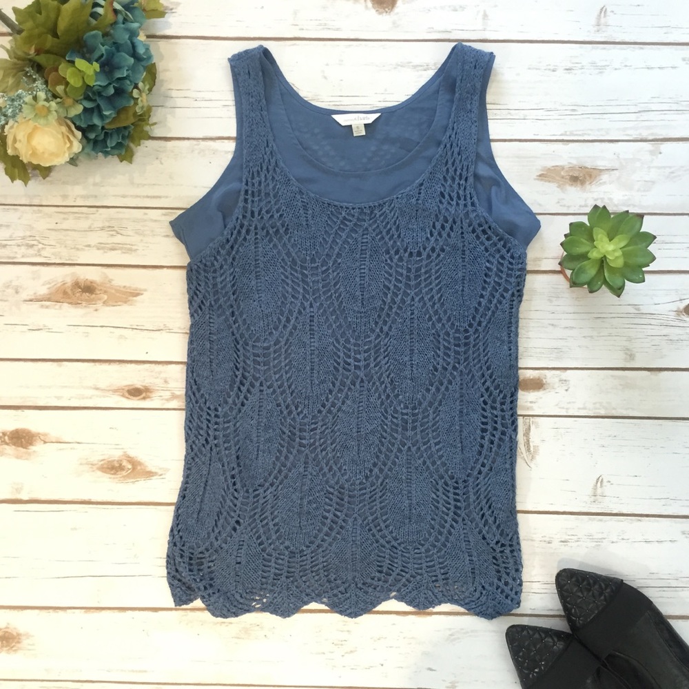 Charming Charlie Crocheted Sleeveless Top