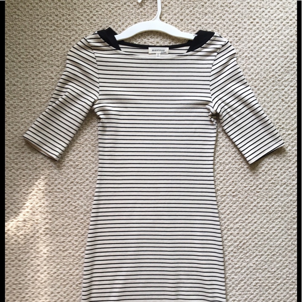 Striped Bodycon Midi Dress