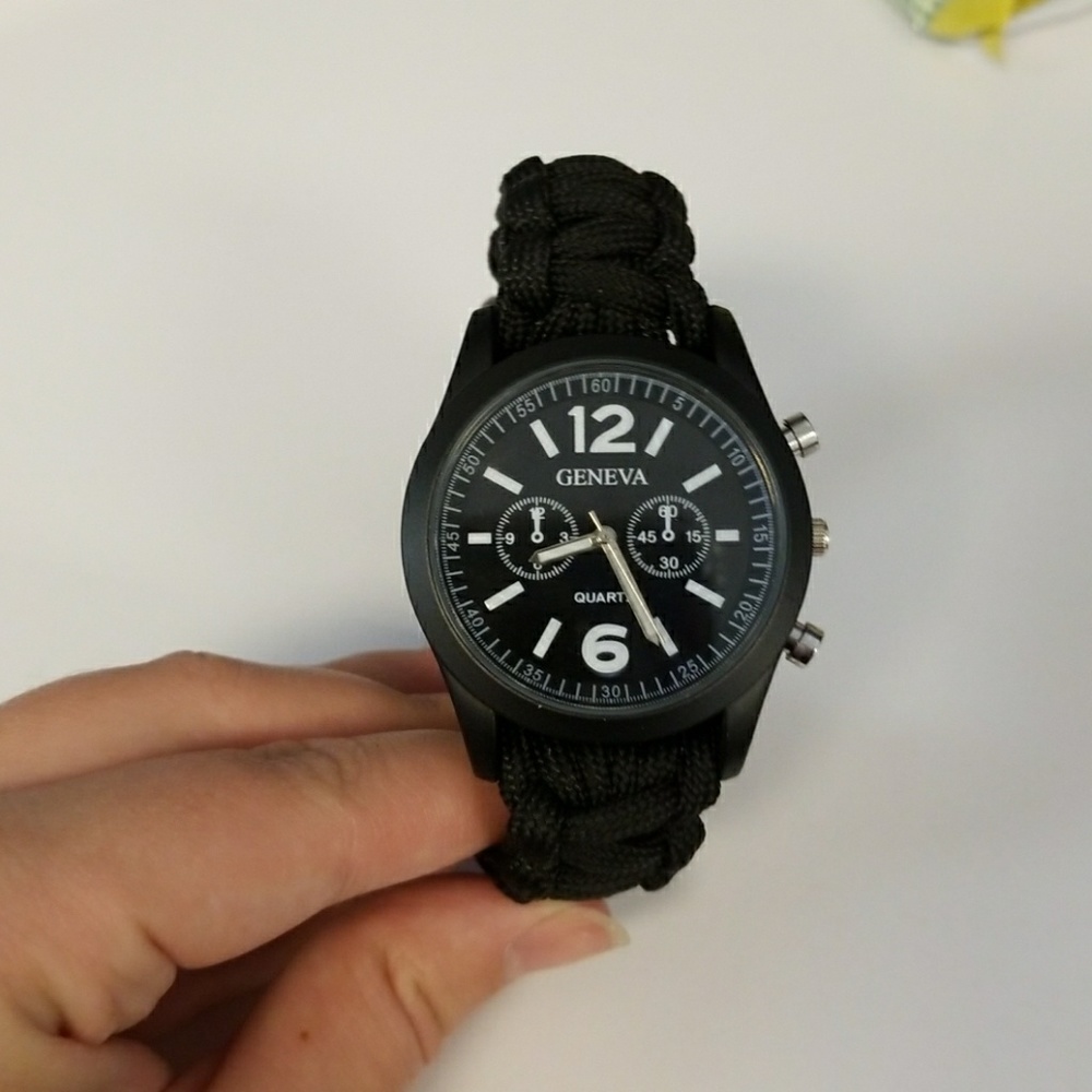 Black Paracord Watch