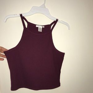 Unworn burgundy crop top 👛