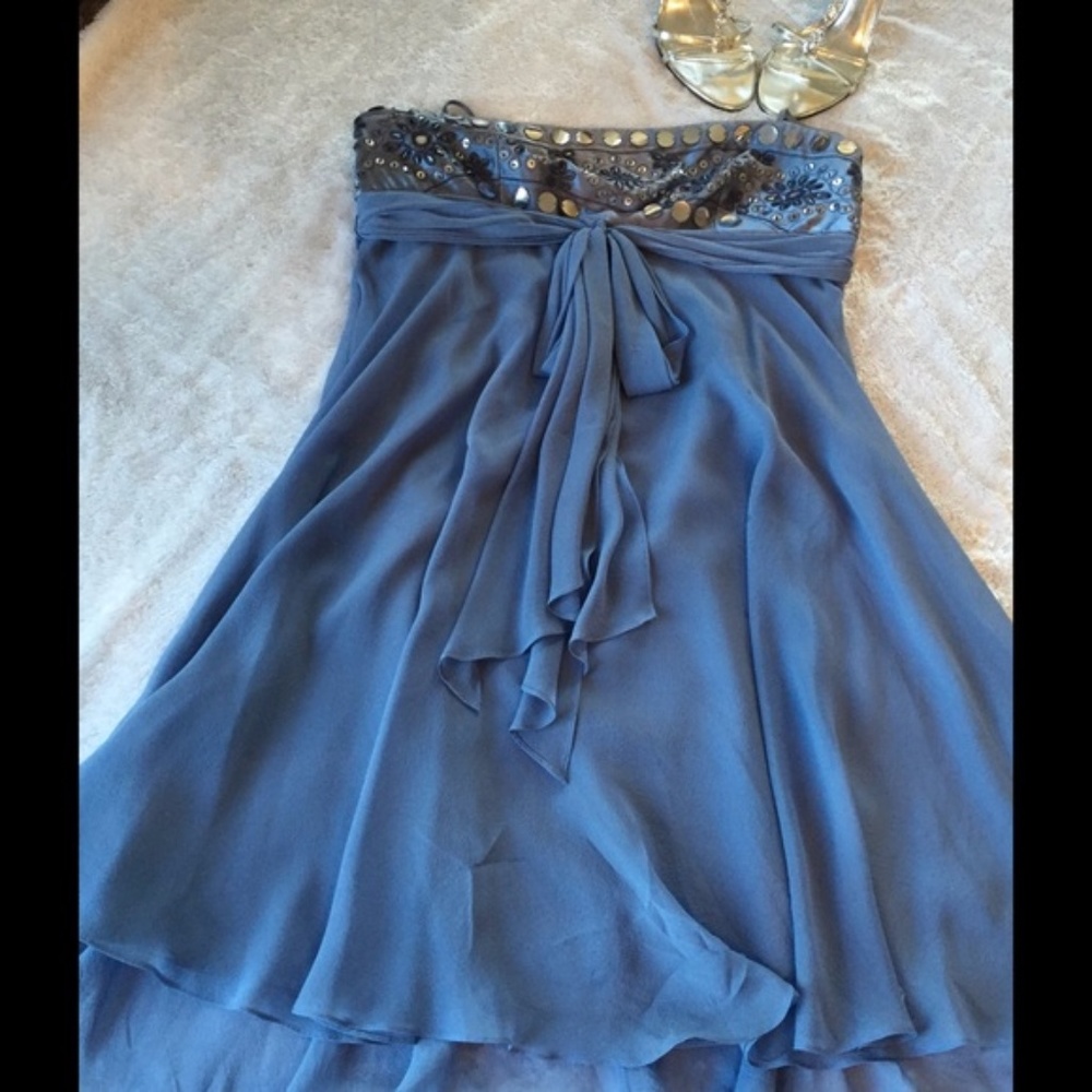 BCBG blue sequence dress