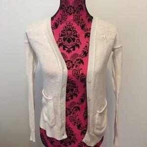 white cardigan sweater