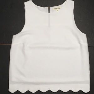 Monteau scalloped cream tank M