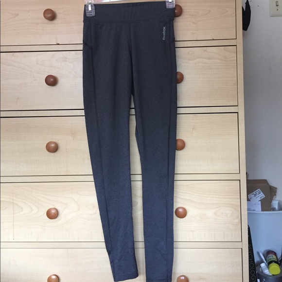 Gray Reebok running tights - Picture 1 of 2