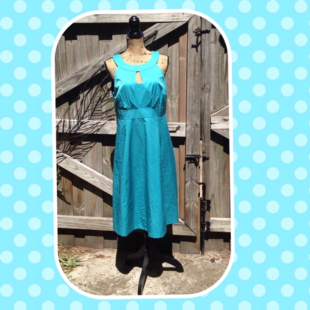 NWT Merona Aqua Blue Halter Dress 14