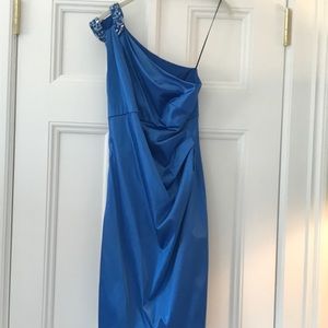 David Meister royal blue dress with rhinestones