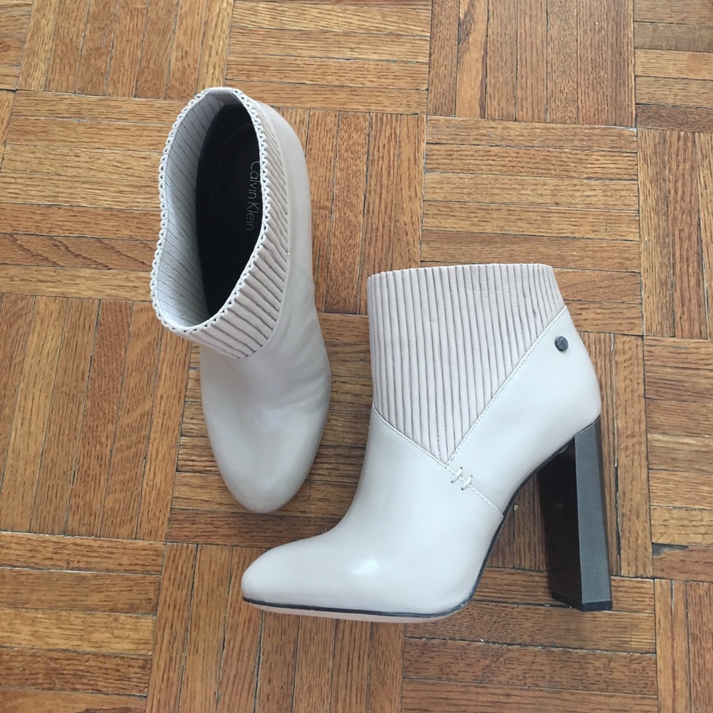 Calvin Klein nude boots