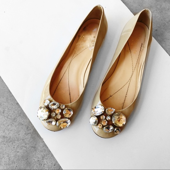 kate spade Shoes - Kate spade nude embellished flats