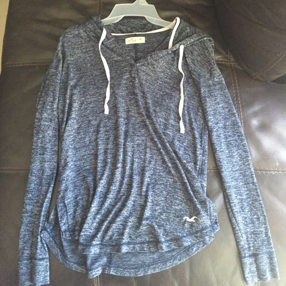 Hollister hoodie with logo on the bottom left side
