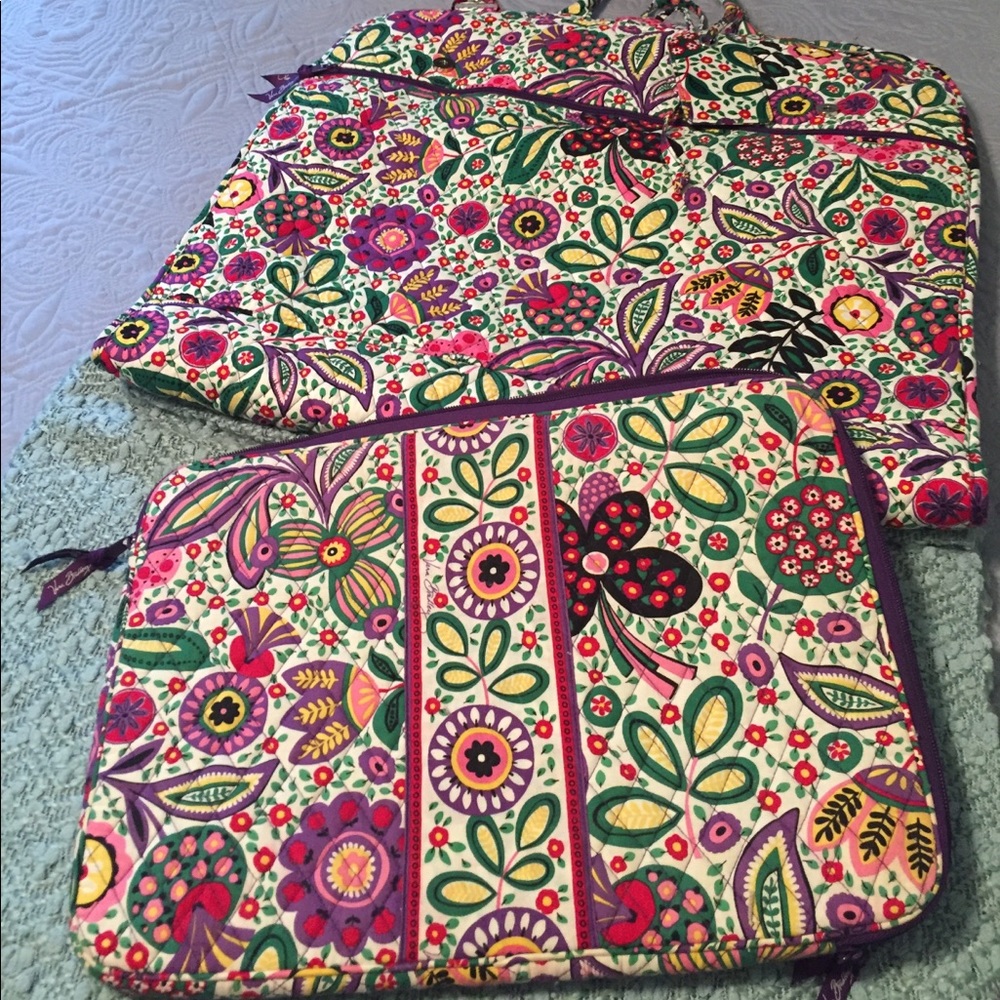 Vera Bradley Garment bag and Laptop cover.