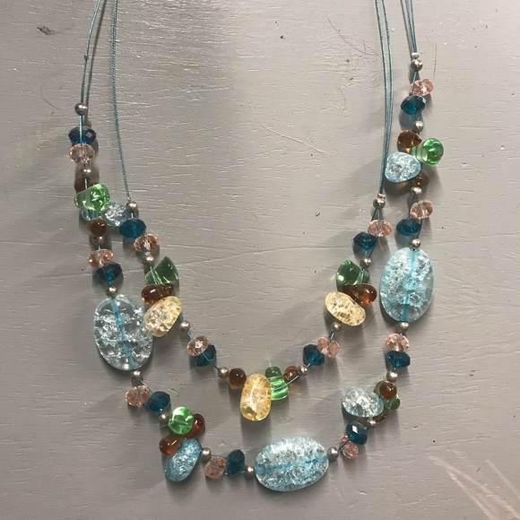 Gorgeous Stone Beaded Necklace/Earring Set - Picture 3 of 7