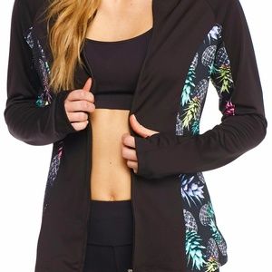 Jessica Simpson Workout Jacket Pineapple🍍 Print