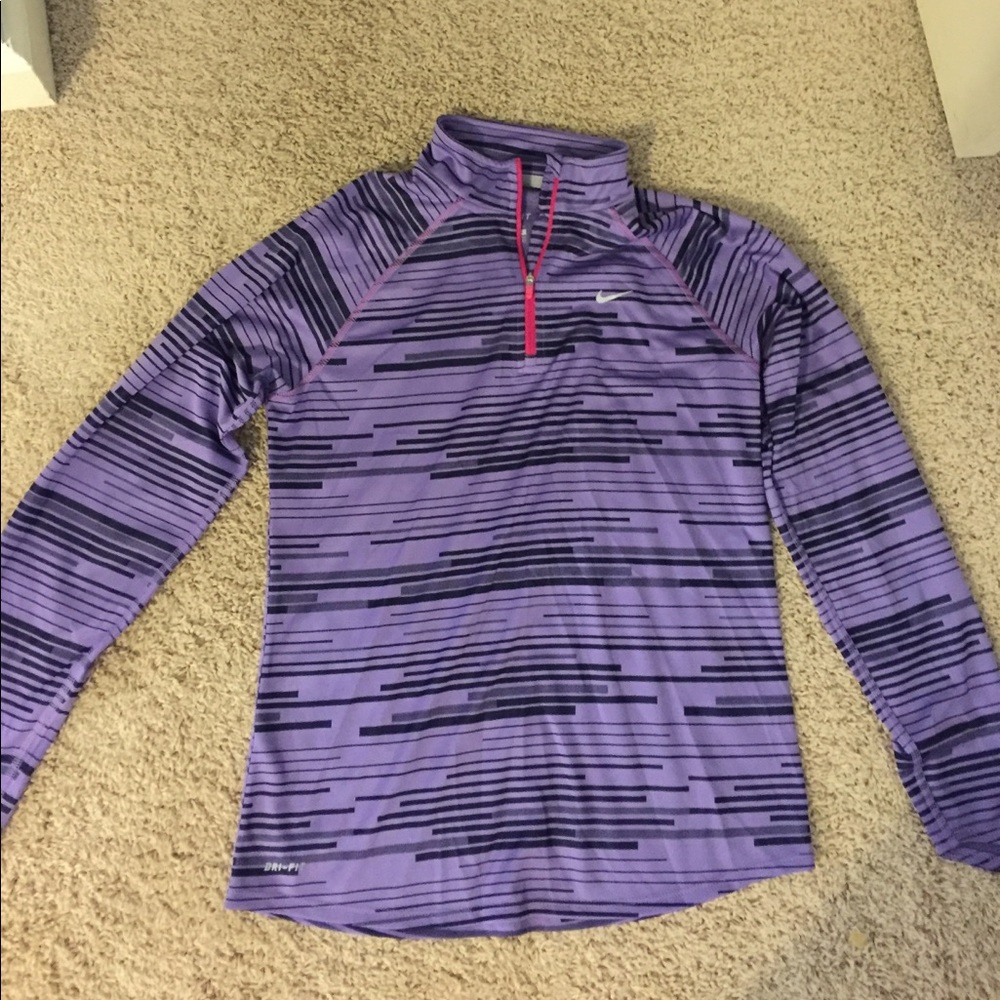 Nike Dri-Fit Purple Quarter Zip Pullover Kids XL