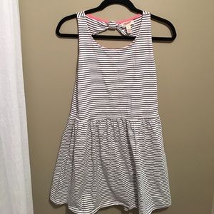 Black and white striped dress
