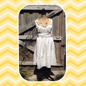 K Jordan Ivory Nude Ruffle Flare Dress 18