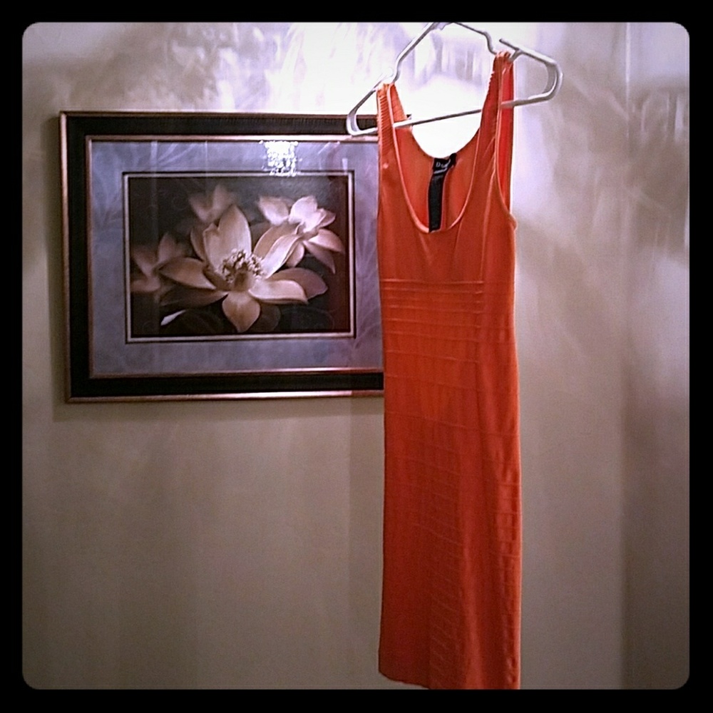 Bebe Coral Rose dress