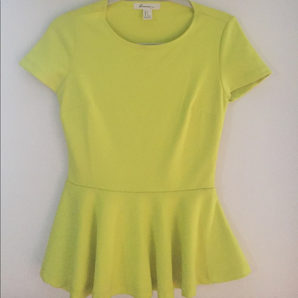Bright peplum top: forever 21!