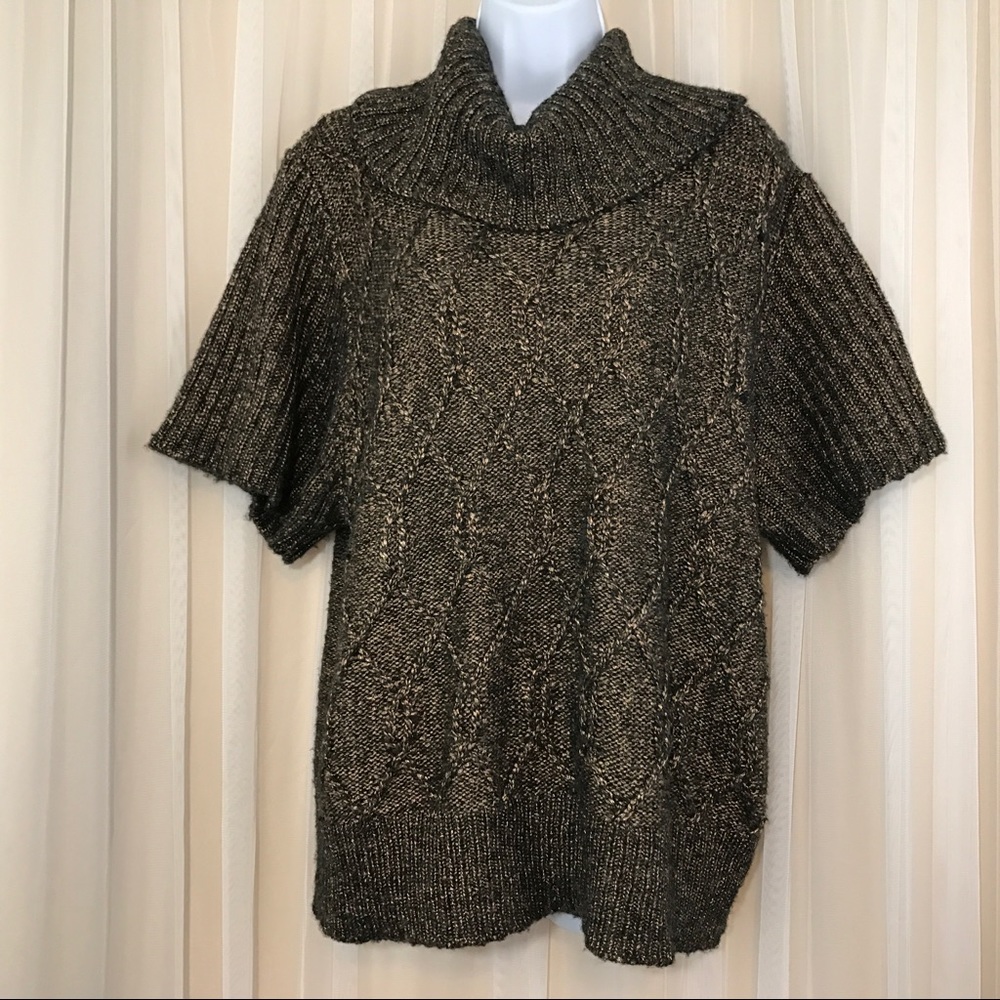 Jones New York Metallic Cooper Cowl Sweater