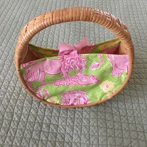Lilly Pulitzer straw/wicker handbag