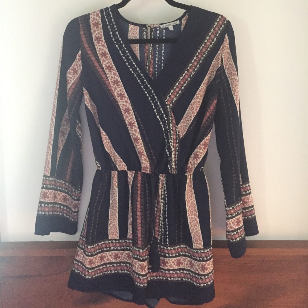 Elastic waistband romper