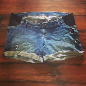Motherhood Maternity Jean Shorts