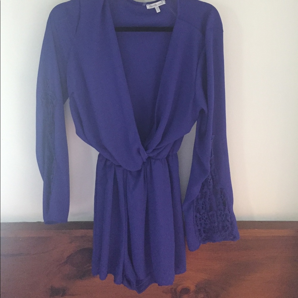 Deep neck romper