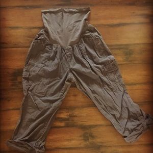 Motherhood Maternity Gray Cargo Pants/Capris