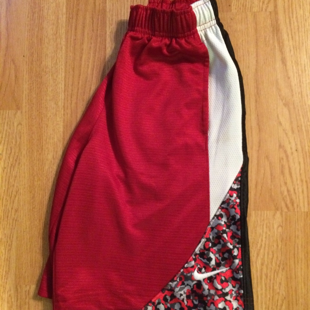 NIKE Boy's Youth Small Red and Black Shorts