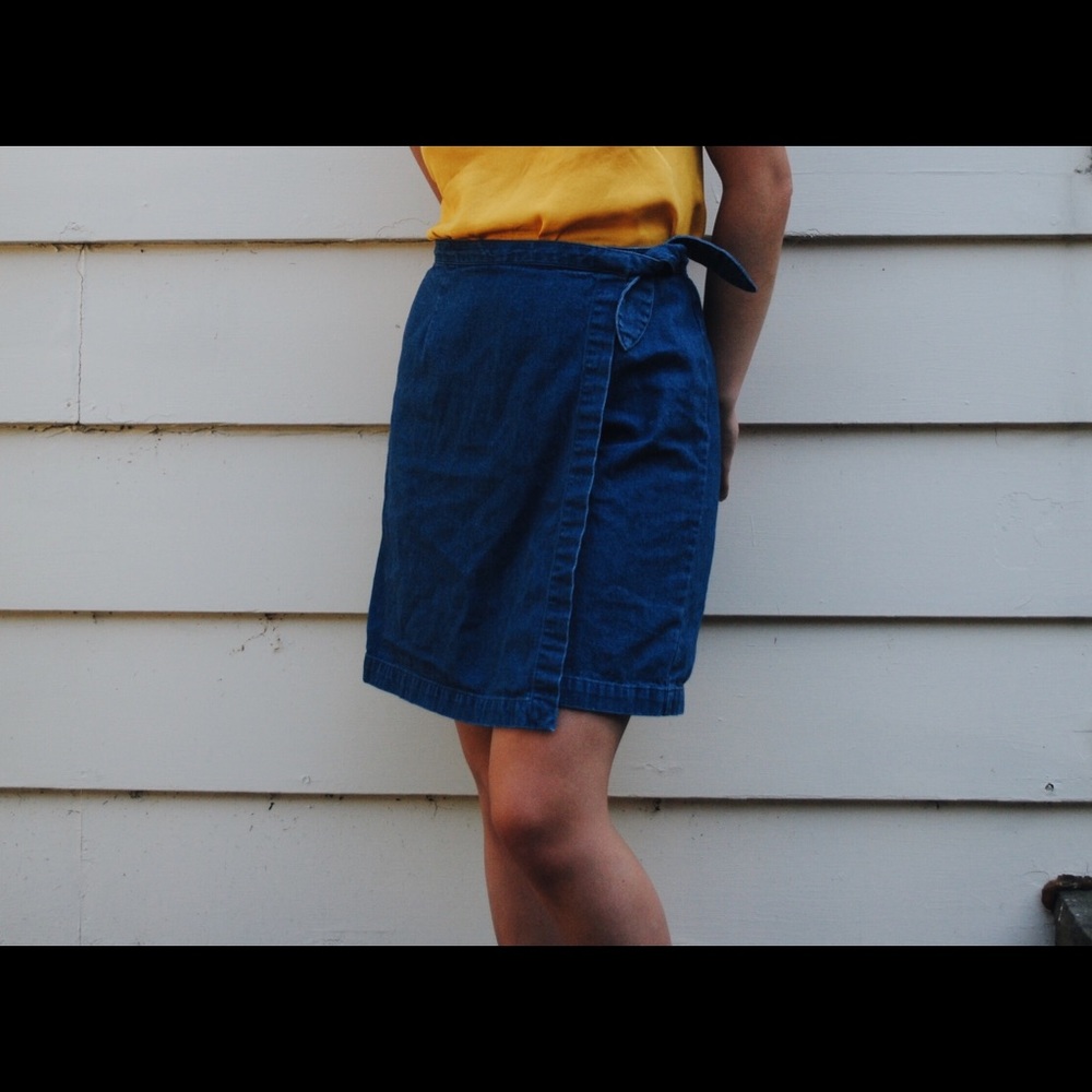 Denim skort