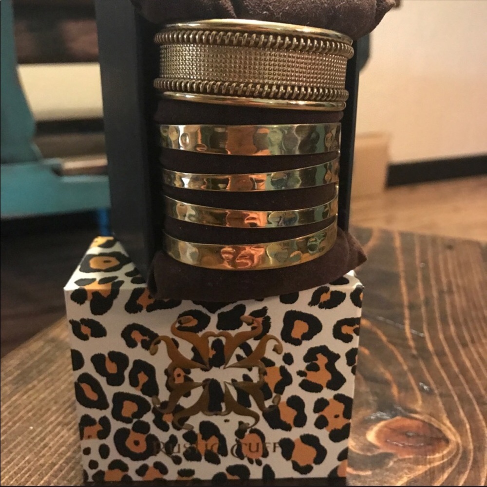 Rustic Cuff gold bracelets