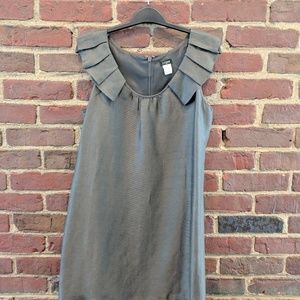 J Crew charcoal linen/silk cocktail dress
