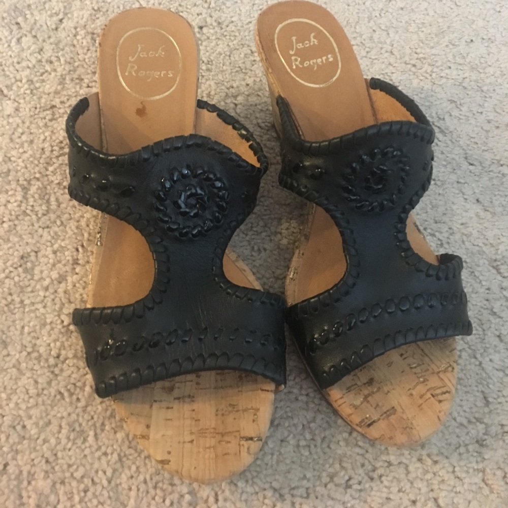 Jack Rogers Black Sandals size 8