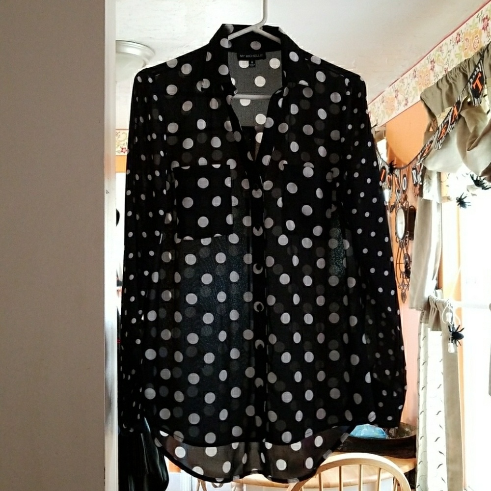 My Michelle polka dot blouse