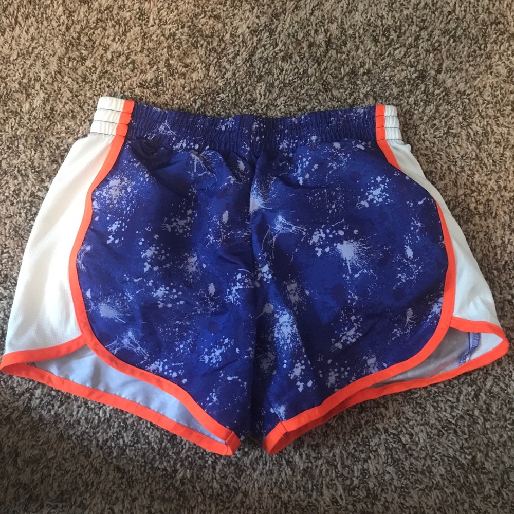 Purple workout shorts