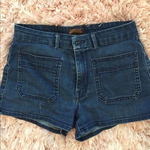 High waisted MOTHER denim shorts