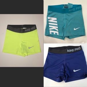 3 pairs of Nike pros