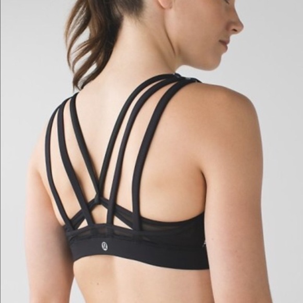 Black Lululemon Energy Exhale Bra