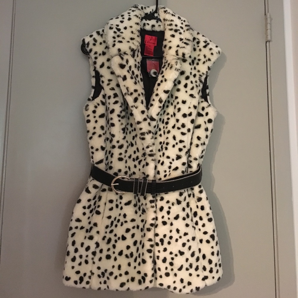 Faux Fur Dalmatian Vest