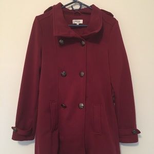 Burgundy coat