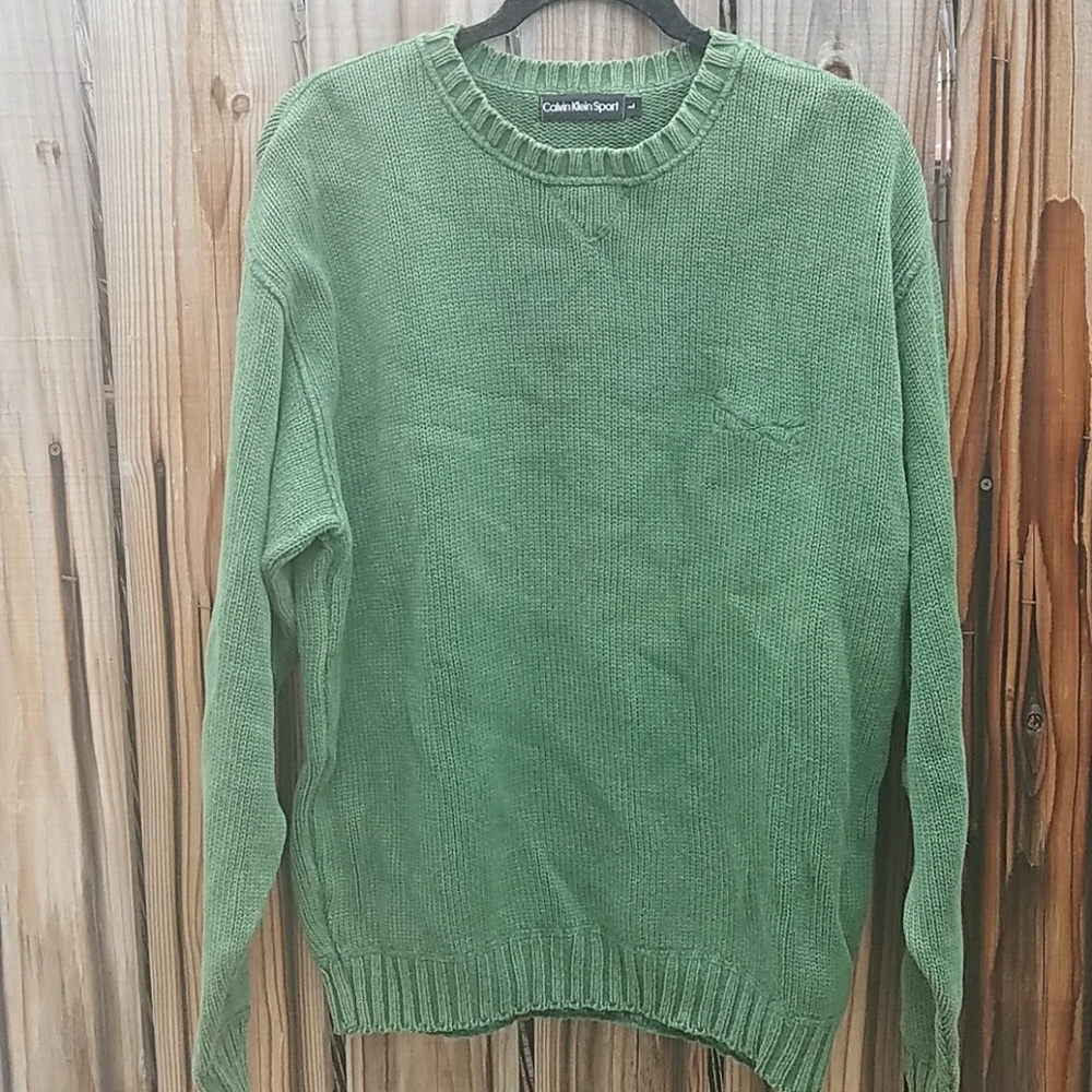 Calvin klein sport green over sized boho sweater