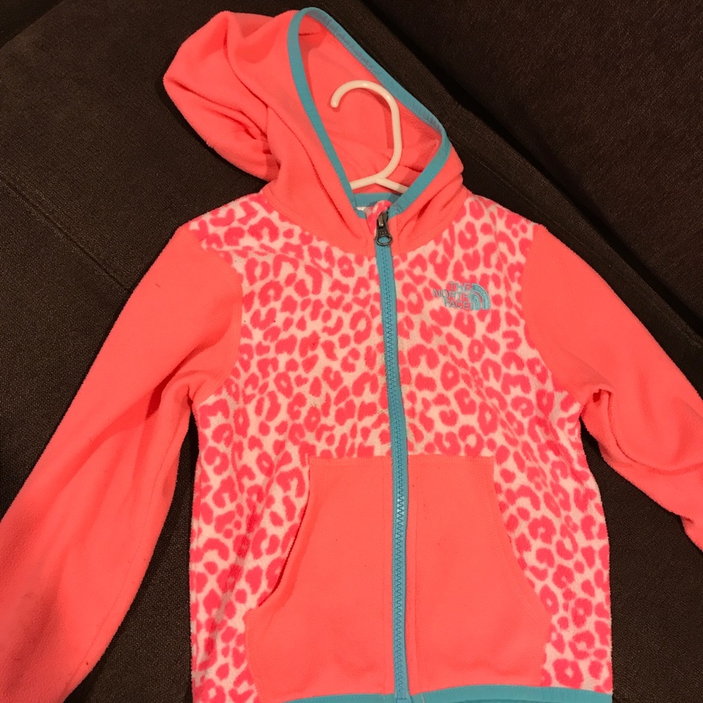 Toddler girls North Face fleece, 18-24 mos