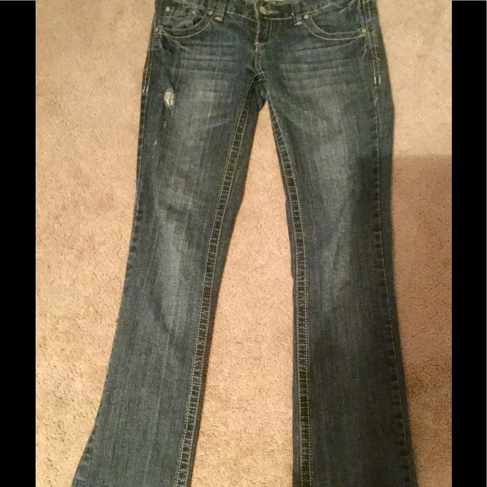 Vintage distressed blue denim size 0