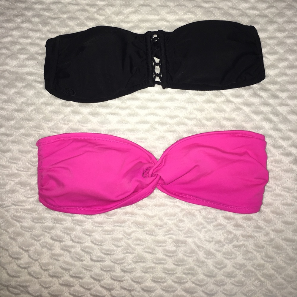 2 Bandeau Bikini Tops