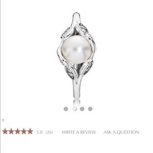PANDORA pearl ring- gently used