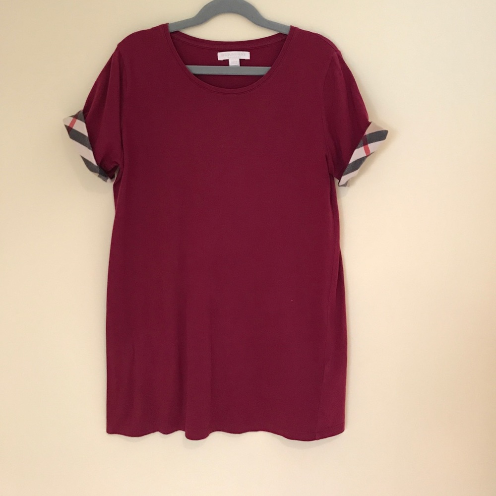 Burberry Children Check Cuff Tee