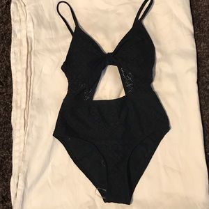 Black Crochet Monokini