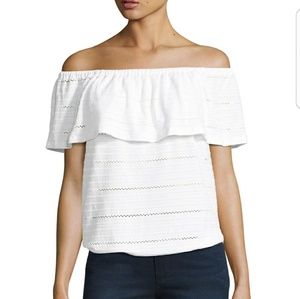 Michael Kors Eyelet Jersey Top