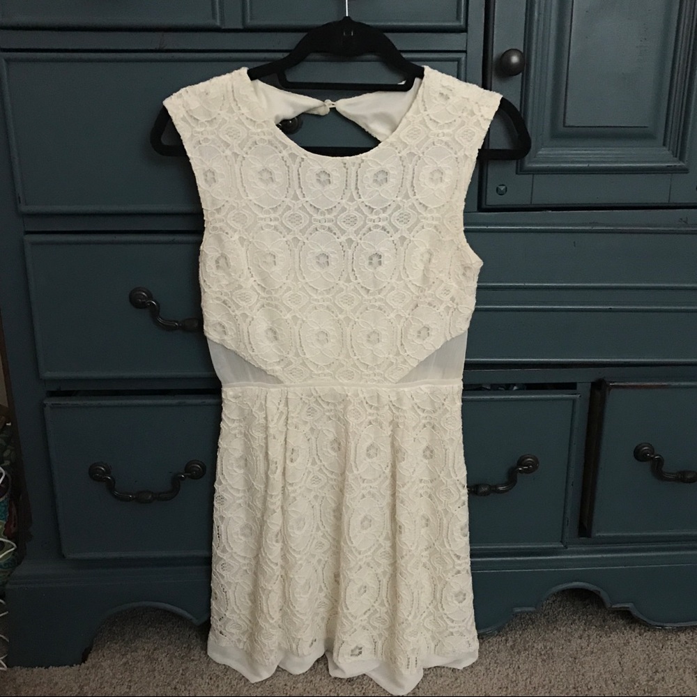 Urban outfitters white lace dress