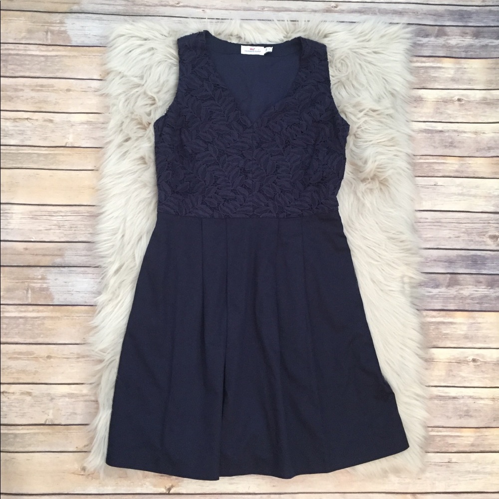 Vineyard Vines leaf lace dress sz 4