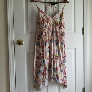 Butterfly floral asymmetrical nightgown